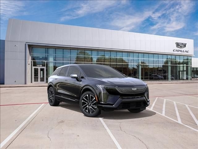 2026 Cadillac OPTIQ Sport in Black Raven — front three-quarter view