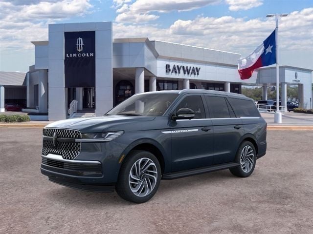 2026 Lincoln Navigator Premiere in Flight Blue Metallic Clearcoat — front three-quarter view