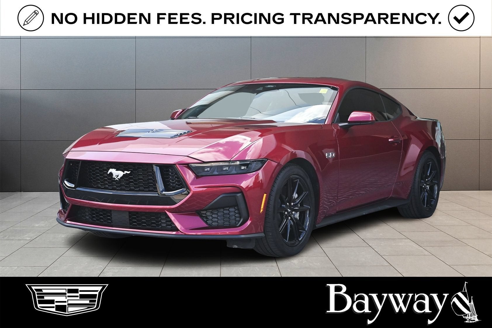 2025 Ford Mustang GT in Red — front three-quarter view