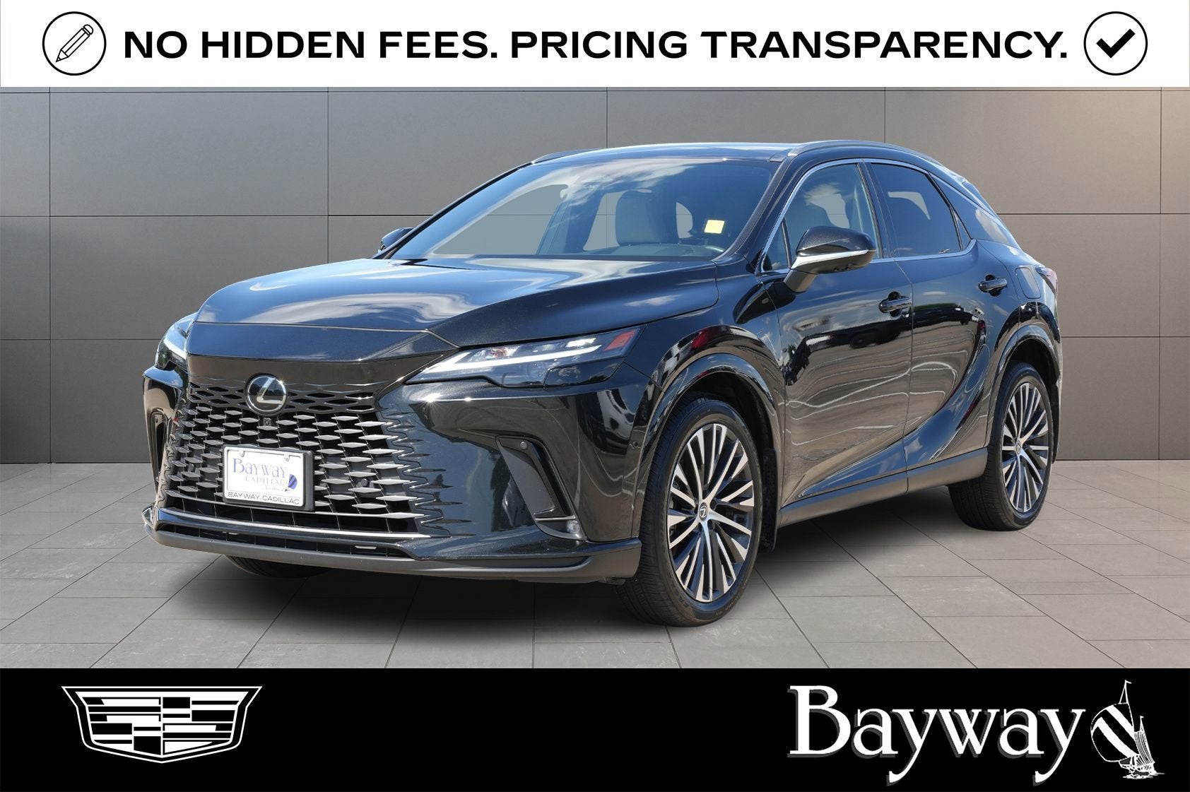 2023 Lexus RX RX 350 in Caviar — front three-quarter view