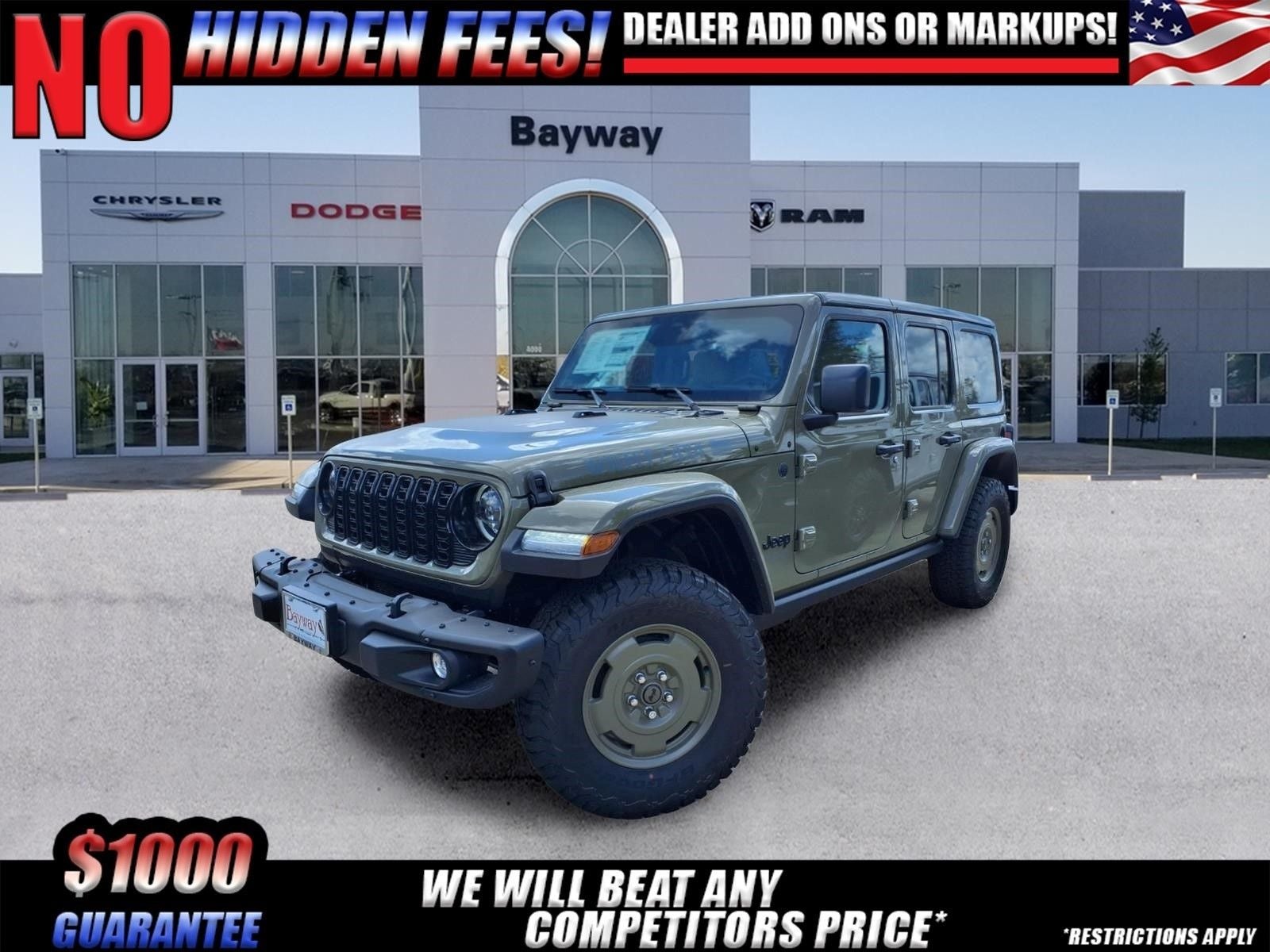 2026 Jeep Wrangler Willys 41 in 41 Exterior Paint — front three-quarter view