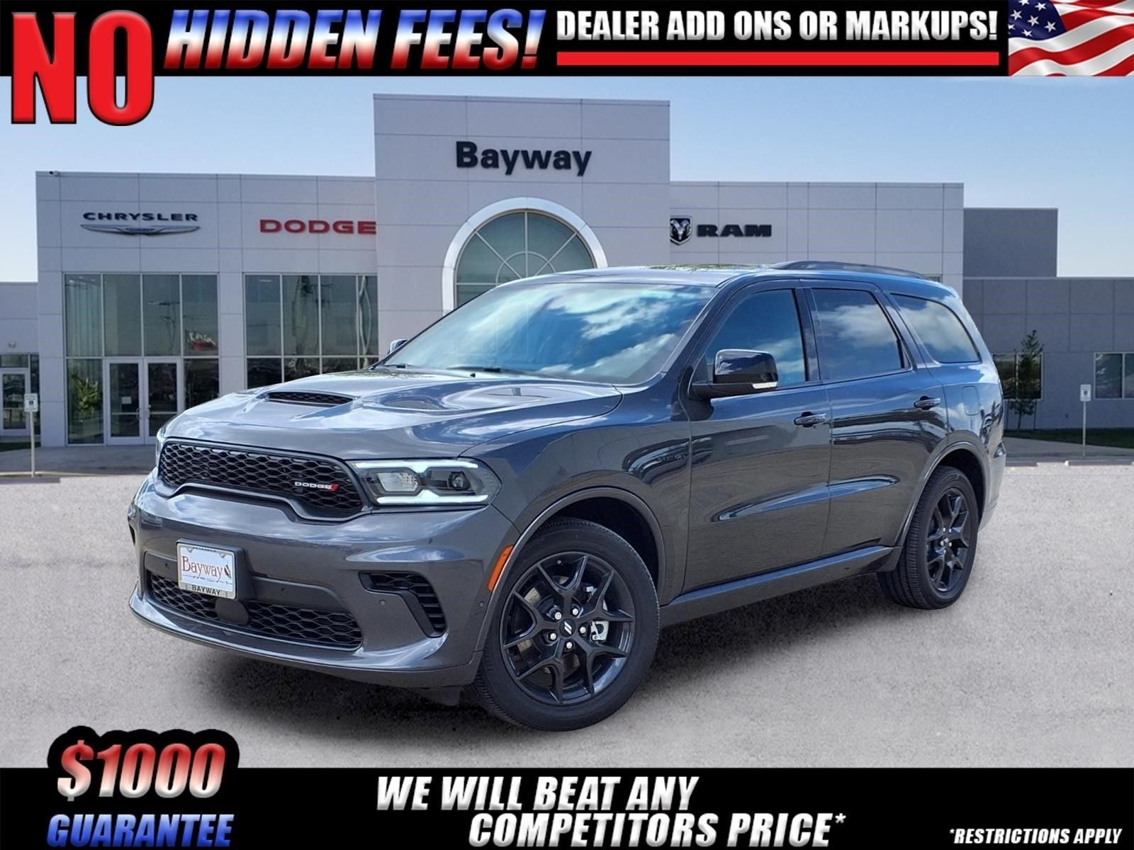 2026 Dodge Durango GT Plus HEMI V8 in Vapor Gray Exterior Paint — front three-quarter view