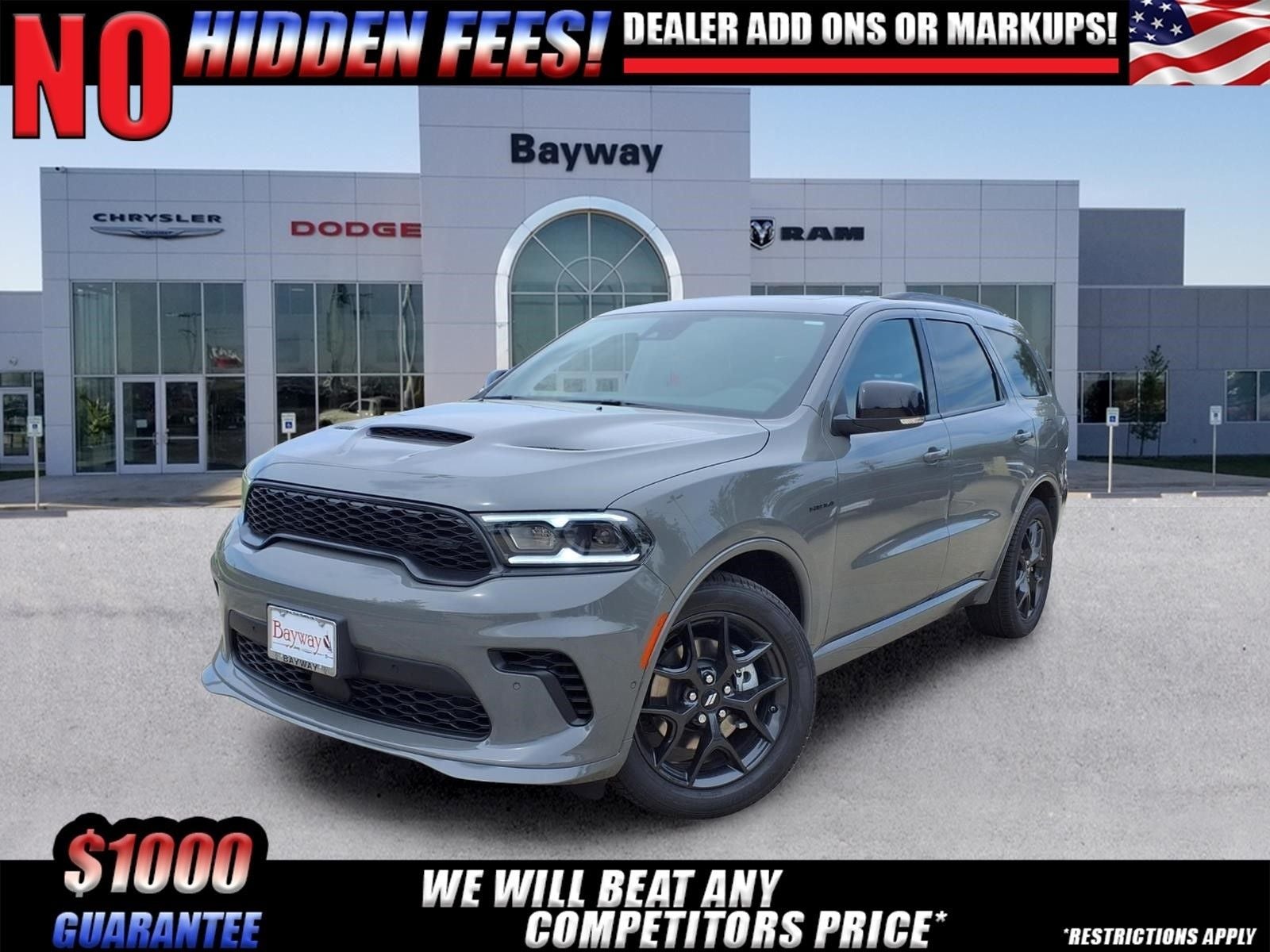 2026 Dodge Durango GT Plus HEMI V8 in Destroyer Gray Clear-Coat Exterior Paint — front three-quarter view
