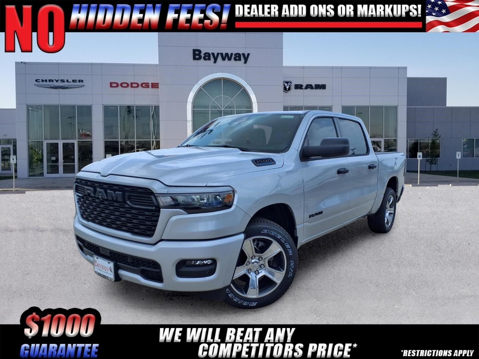 2026 RAM 1500 Express in Silver Zynith Exterior Paint — front three-quarter view