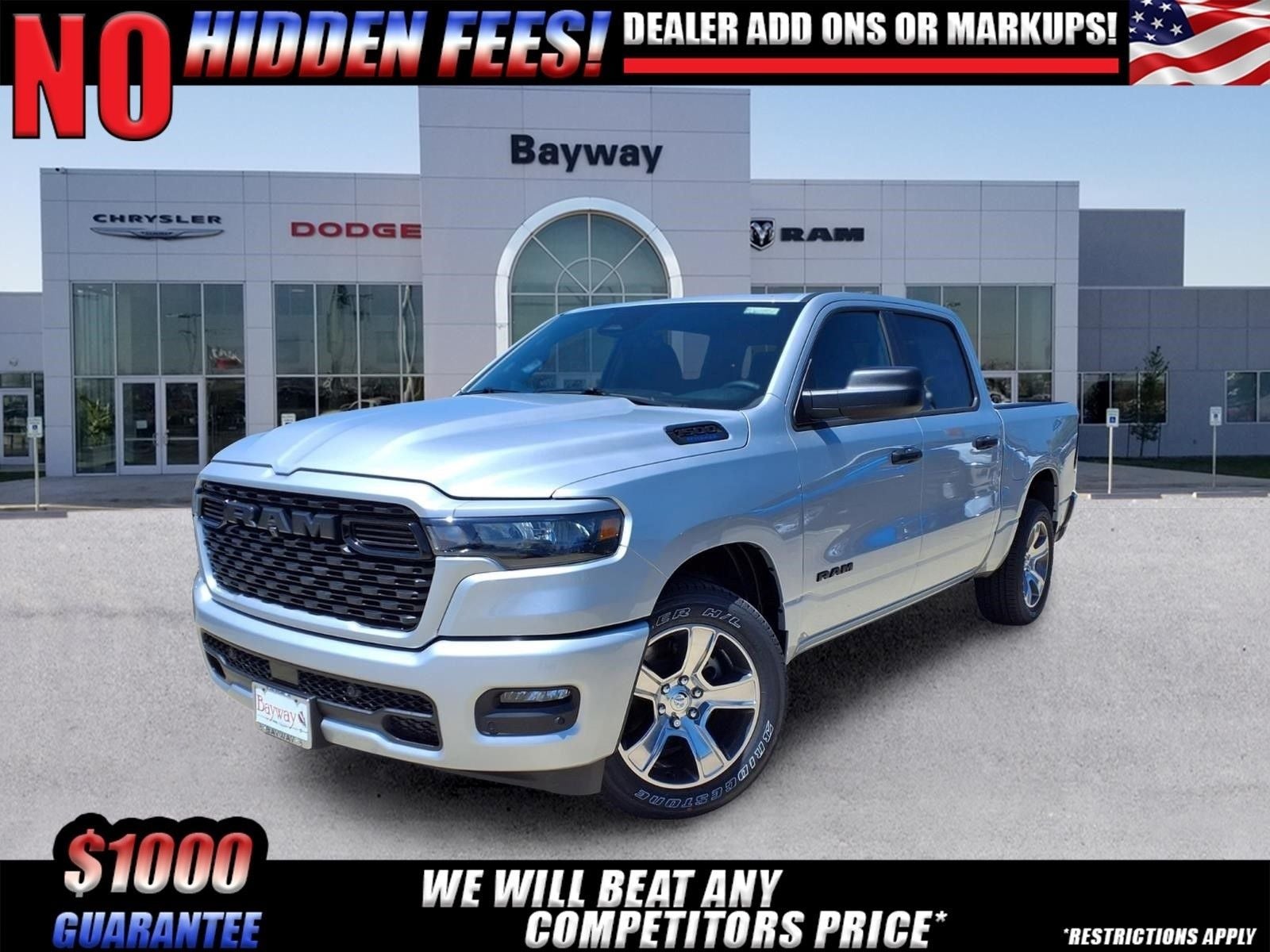 2026 RAM 1500 Express in Silver Zynith Exterior Paint — front three-quarter view