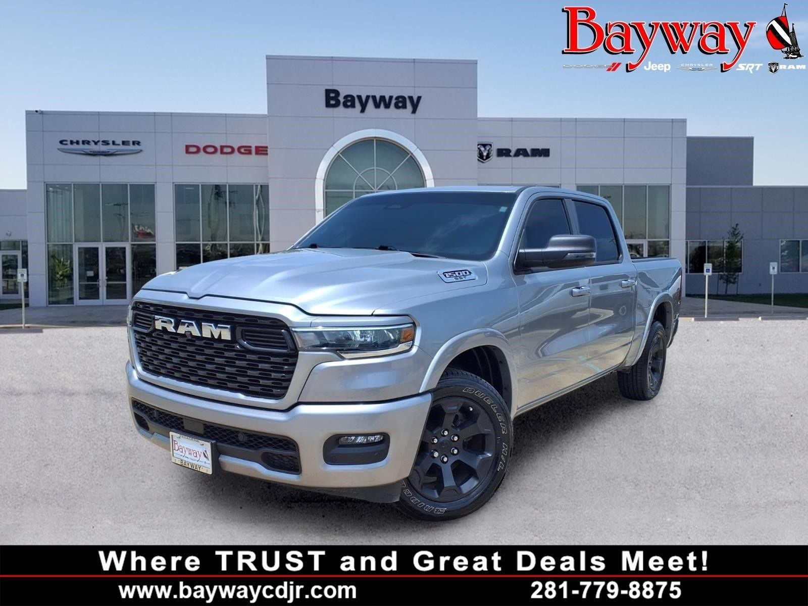 2025 RAM RAM 1500 Big Horn/Lone Star 4X4 SPORT APPEARANCE PKG in Billet Silver Metallic Clearcoat — front three-quarter view