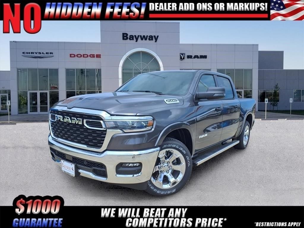 2026 RAM 1500 Big Horn/Lone Star in Granite Crystal Metallic Clearcoat — front three-quarter view