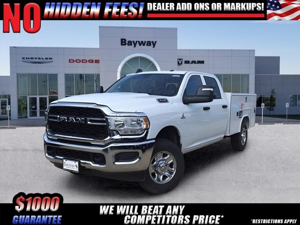 2024 RAM 3500 Tradesman in Bright White Clear-Coat Exterior Paint — front three-quarter view