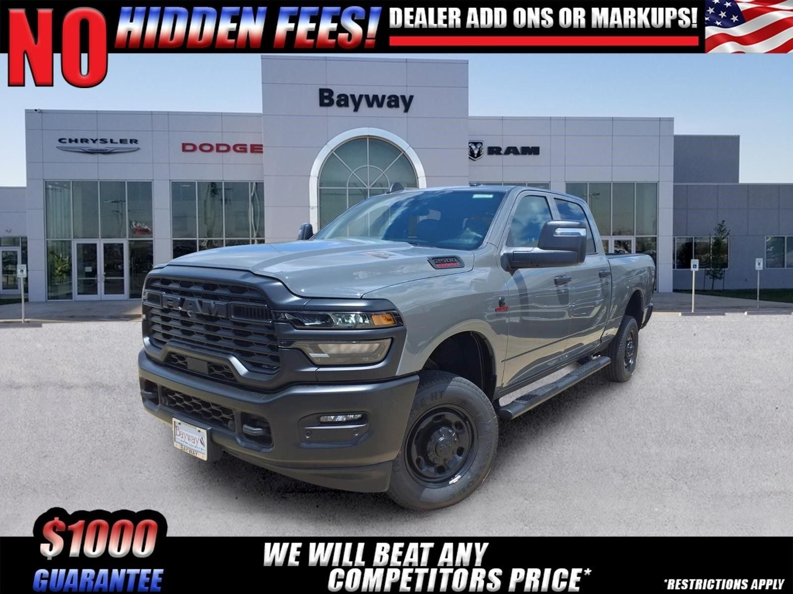 2026 RAM 2500 Tradesman in Ceramic Gray Clear-Coat Exterior Paint — front three-quarter view
