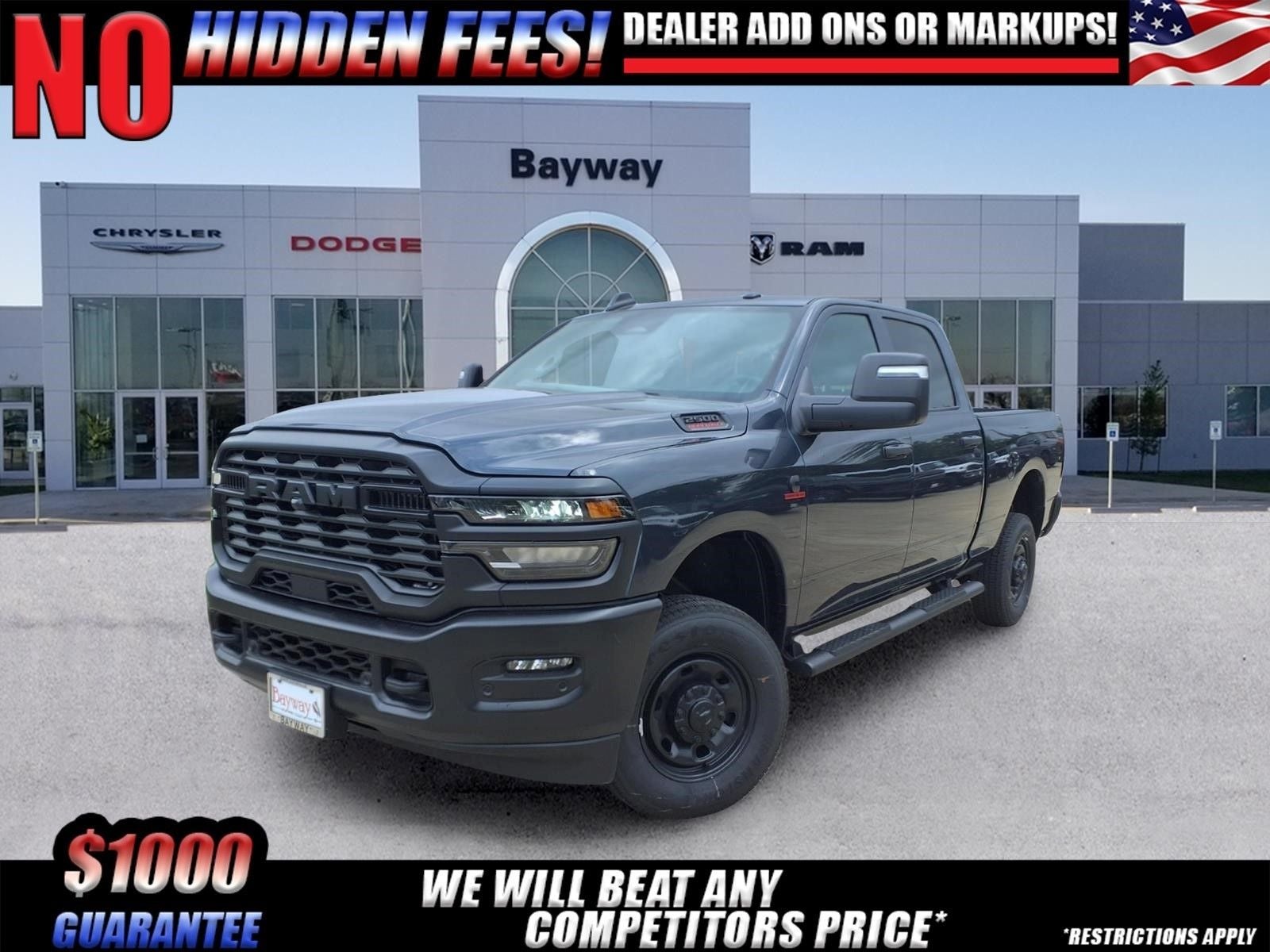2026 RAM 2500 Tradesman in Forged Blue Metallic Exterior Paint — front three-quarter view