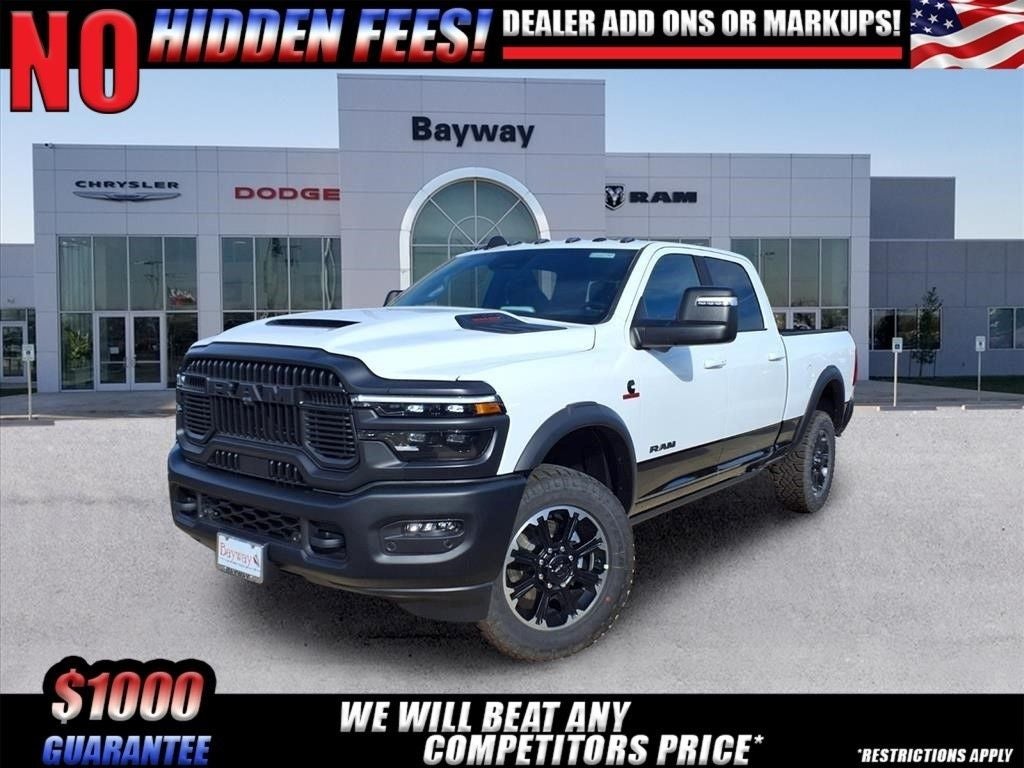2026 RAM 2500 Rebel in Bright White Clear-Coat Exterior Paint — front three-quarter view
