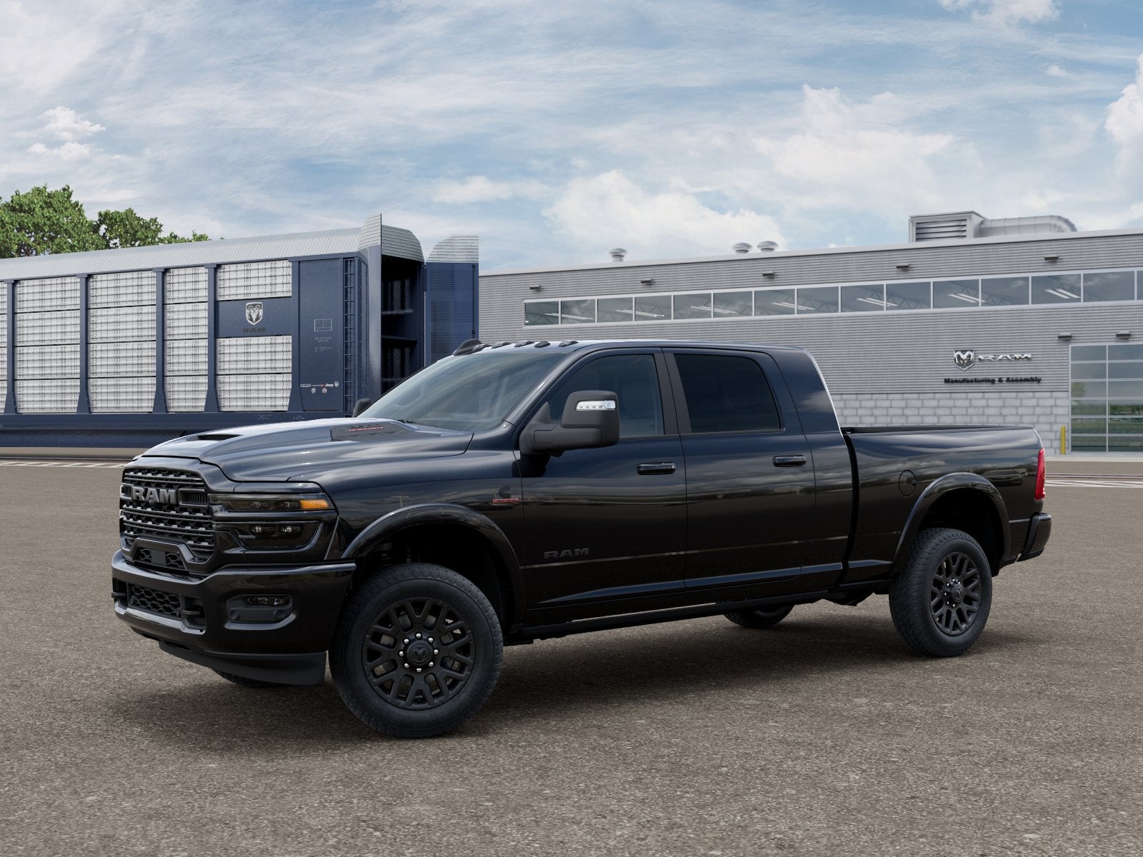 2025 RAM 2500 Limited in Diamond Black Crystal Pearlcoat — front three-quarter view