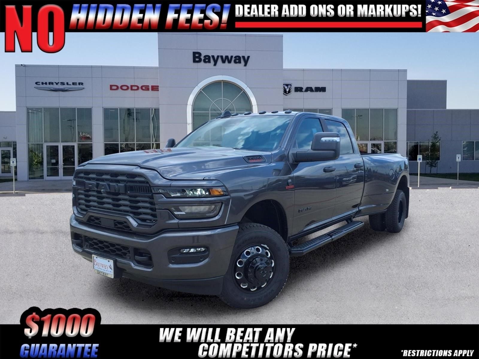 2026 RAM 3500 Big Horn in Granite Crystal Metallic Clear-Coat Exterior Paint — front three-quarter view
