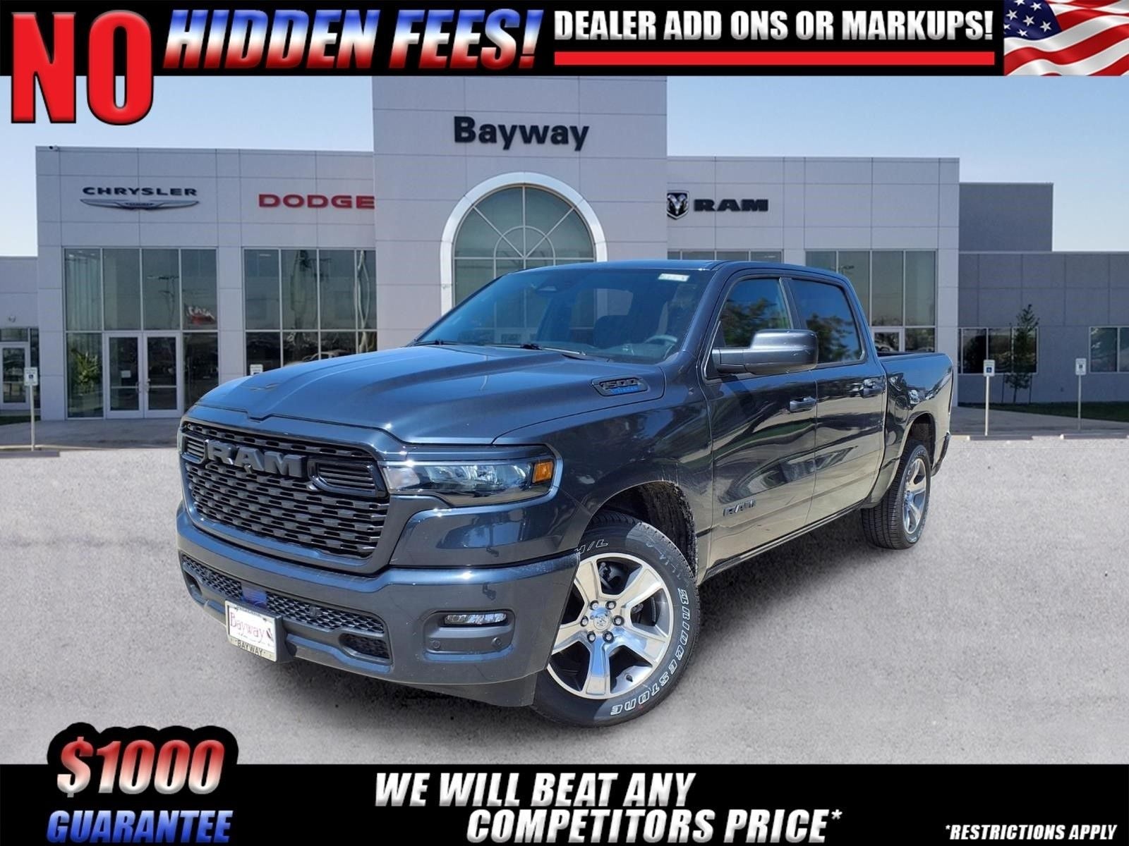 2026 RAM 1500 Express in Forged Blue Metallic Exterior Paint — front three-quarter view