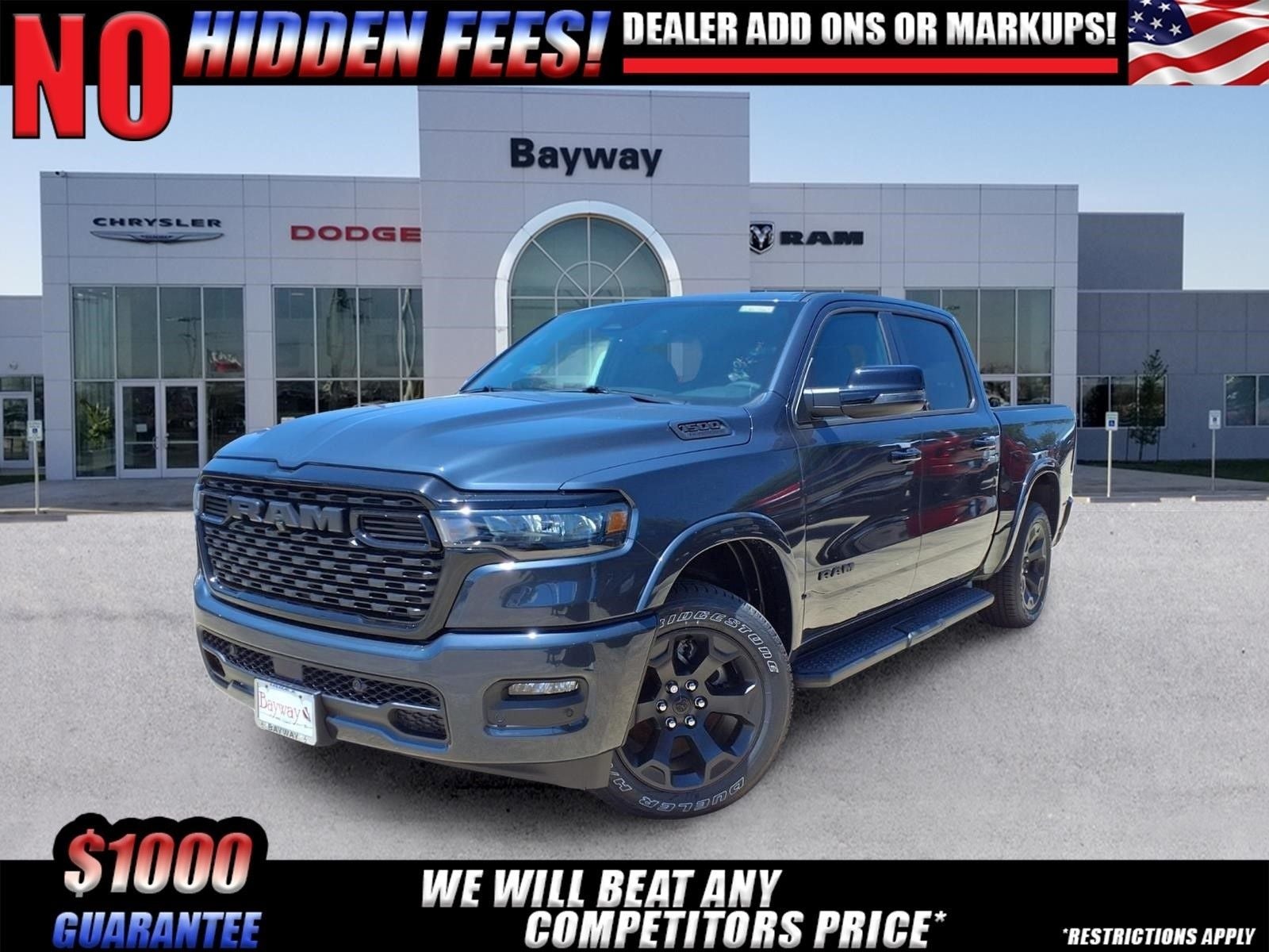 2026 RAM 1500 Big Horn/Lone Star in Forged Blue Metallic Exterior Paint — front three-quarter view