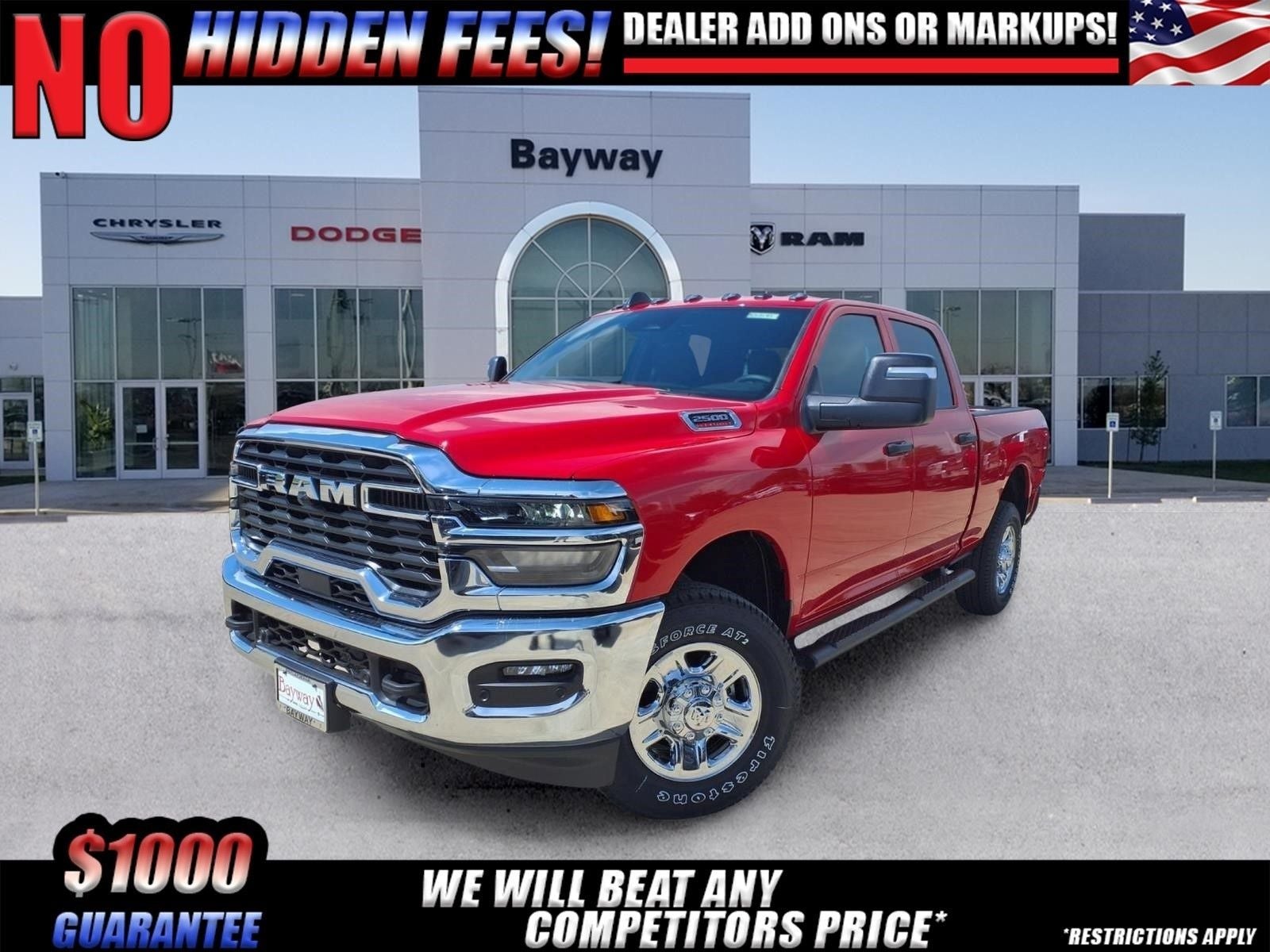 2026 RAM 2500 Tradesman in Flame Red Clear-Coat Exterior Paint — front three-quarter view