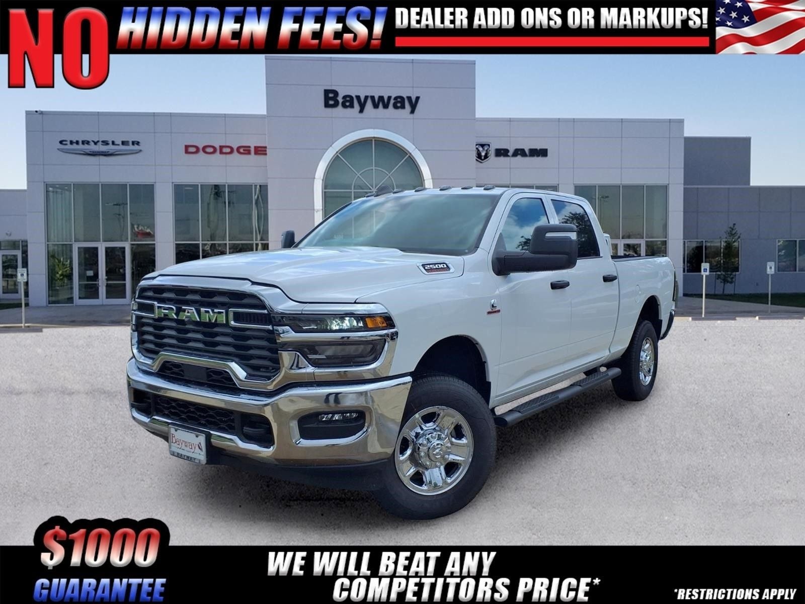 2026 RAM 2500 Tradesman in Bright White Clear-Coat Exterior Paint — front three-quarter view